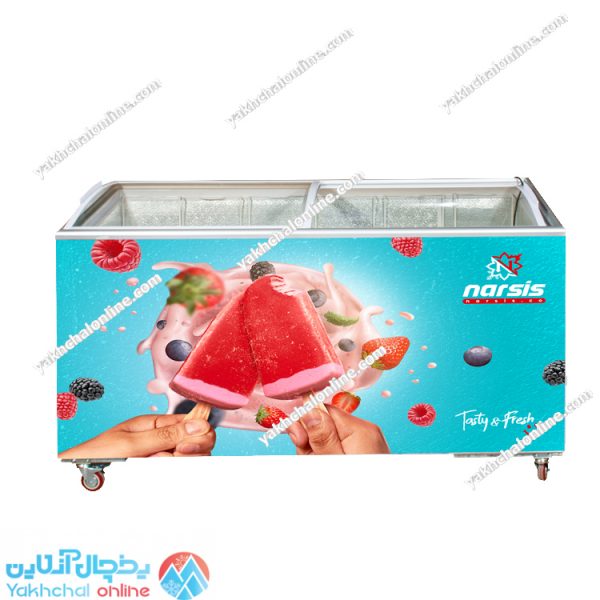 500 liter ice cream glass door freezer